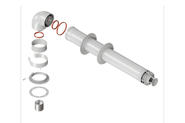 Комплект дымохода коаксиальный универсальный Ø60/100, L=900 мм Royal Thermo RTF01.050