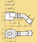 Сифон для душевого поддона D=65 мм 11/2"х40/50 пластик Viega 208615