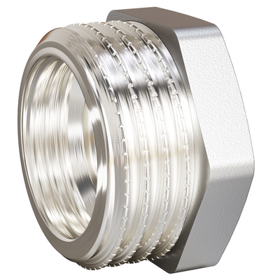 Футорка латунная наружная/внутренняя резьба никелированная LD Pride