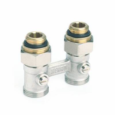 Узел нижнего подключения радиатора накидная гайка-НАРУЖНАЯ резьба 3/4"х 1/2" евроконус прямой Rehau/Рехау 12407271001