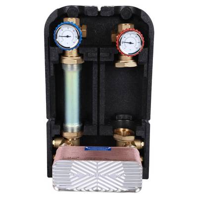 Насосная группа с теплообменником 34 пластины Ду25 в теплоизоляции (без насоса) Stout SDG-0038-342501