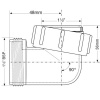 Отвод на 90° вн.-НАР. 11/2"х11/2" McAlpine (МакАлпайн) T4U