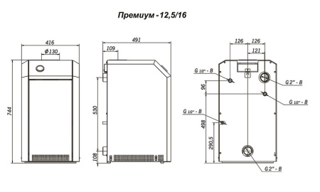 Котёл газовый Лемакс Премиум-12,5N 28539