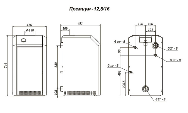 Котёл газовый Лемакс Премиум-16 10308