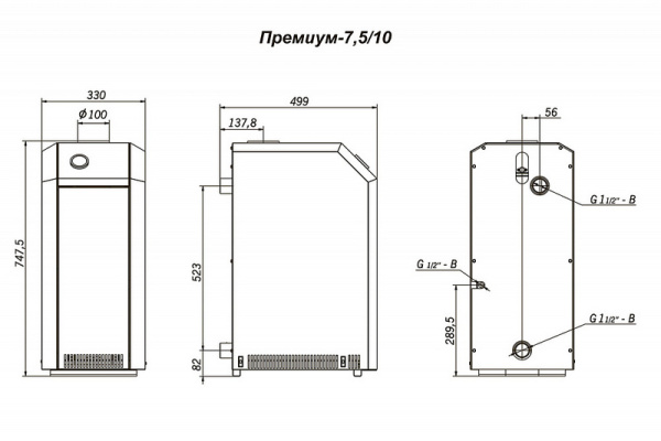 Котёл газовый Лемакс Премиум-10 10305