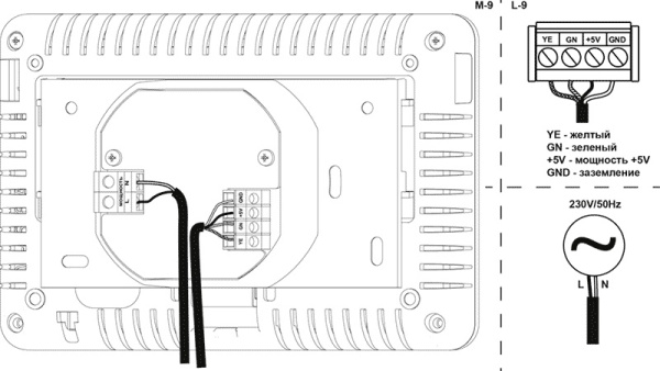 Проводная выносная панель со встроенным интернет-модулем Tech M-9R (чёрная)