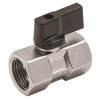 Кран шаровой латунный вн-вн резьба 1/2" ручка-флажок, никель Elsen Mini EV92.1212