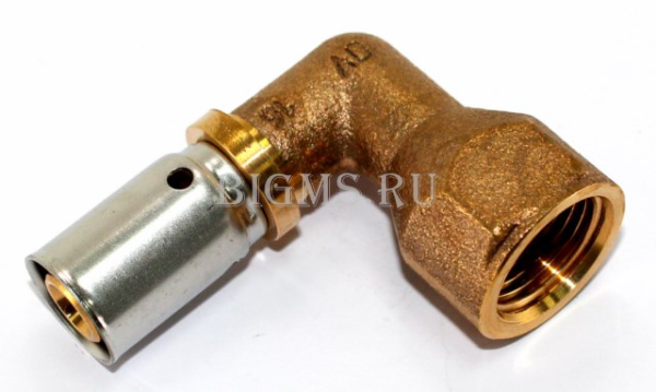 Угол комб. вн 20x3/4" пресс Бронза Oventrop Cofit P