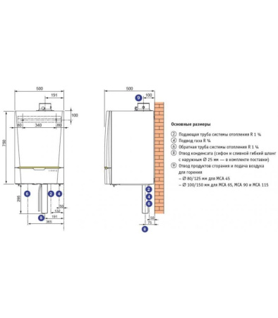 Котёл газовый конденсационный De Dietrich Evodens PRO AMC 65 7699476