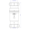 Сифон для раковины сухой 50х50 McAlpine MRNRV50C-PB