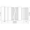 Гофра для унитаза Ø110 L=200-330 мм с гофрированным окончанием McAlpine MRWC-F20R