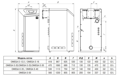Котёл газовый Лемакс Omega E-16 196891
