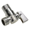 Кран шаровой для с/т приборов латунный угловой НАР-НАР резьба 1/2"х1/2", ручка-флажок, хром FIV 7700С025