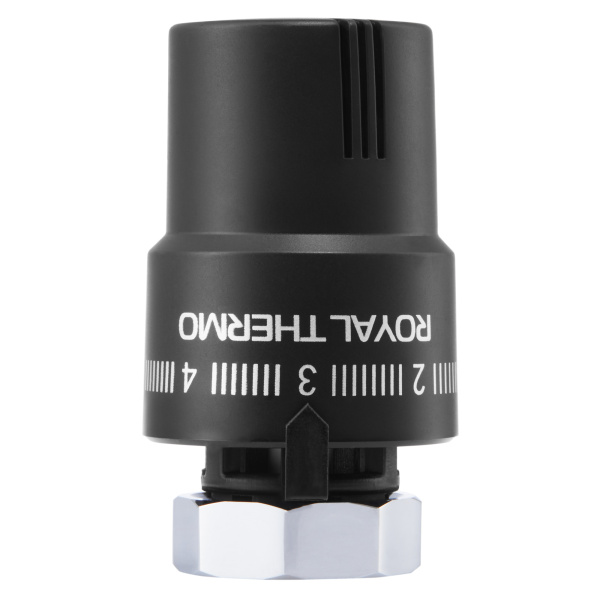 Головка термостатическая (термоголовка) M30x1,5 жидкостная Чёрный Royal Thermo RTO 08.03