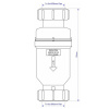 Сифон для раковины сухой 32х32 McAlpine MRNRV32C-PB