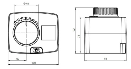 Электропривод для трёхходового клапана 230 В 3-позиционный 6 Нм, 120 сек со встроенным термостатом Meibes MFR A66341.37