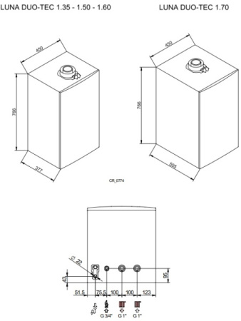 Котёл газовый конденсационный Baxi Luna Duo-tec MP 1.50 7104050--