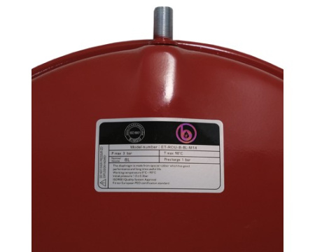 Расширительный бак 8 л M-14 для котлов Baxi, Westen, круглый красный (5663880, 5625570), ET-ROU-8L-M14