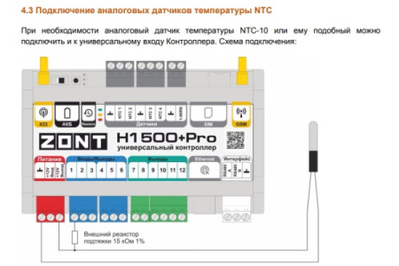 Контроллер универсальный отопительный ZONT H1500+ PRO ML00005968