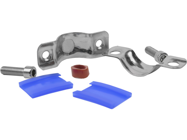 Хомут трубный Ø25-27 мм нержавеющая сталь с уплотнением, БМ0O-00000733