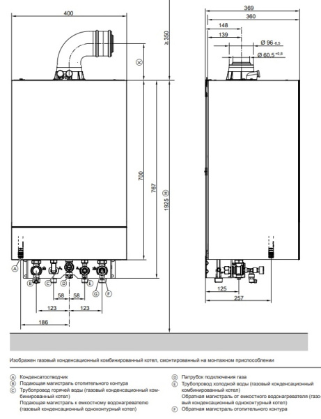Котёл газовый конденсационный Vitodens Viessmann 100-W B1HF 32 кВт 7544690