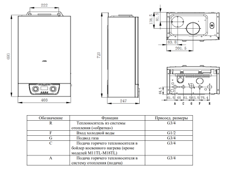 Газовый котёл Mizudo Maestro One M24ТH OPT CB.002.0603.001