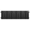 Радиатор отопления Royal Thermo PianoForte 200 Noir Sable (Чёрный) 10 секций биметаллический боковое подключение НС-1346001