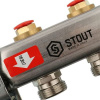 Коллекторная группа для отопления Stout на 11 выходов из нержавеющей стали SMS-0922-000011