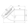 Труба фановая Ø110х45° АНИ пласт W4220