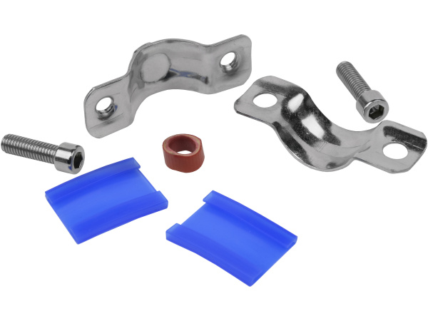 Хомут трубный Ø25-27 мм нержавеющая сталь с уплотнением, БМ0O-00000733