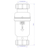 Сифон для раковины сухой 40х40 McAlpine MRNRV40C-PB