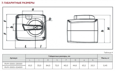 Электропривод для трёхходового клапана 230 В 3-позиционный 120 сек. Rommer RVM-0005-230001