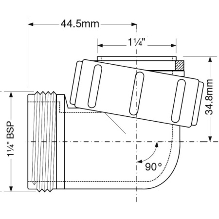 Отвод на 90° вн.-НАР. 11/4"х11/4" McAlpine S4U